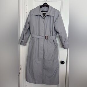 Eddie Bauer Gray Premium Goose Down Trench Coat Removable Liner 3 in 1 Trench!